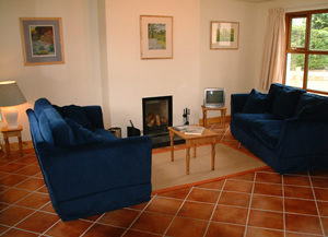 Living area in Boat Cattage, Self Catering Holiday house, on the shores of Strangford Lough