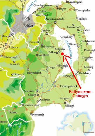 Ballymorran Self Catering Cottages located on the Shores of Strangford Lough near Killinchy Co Down, Nothern Ireland